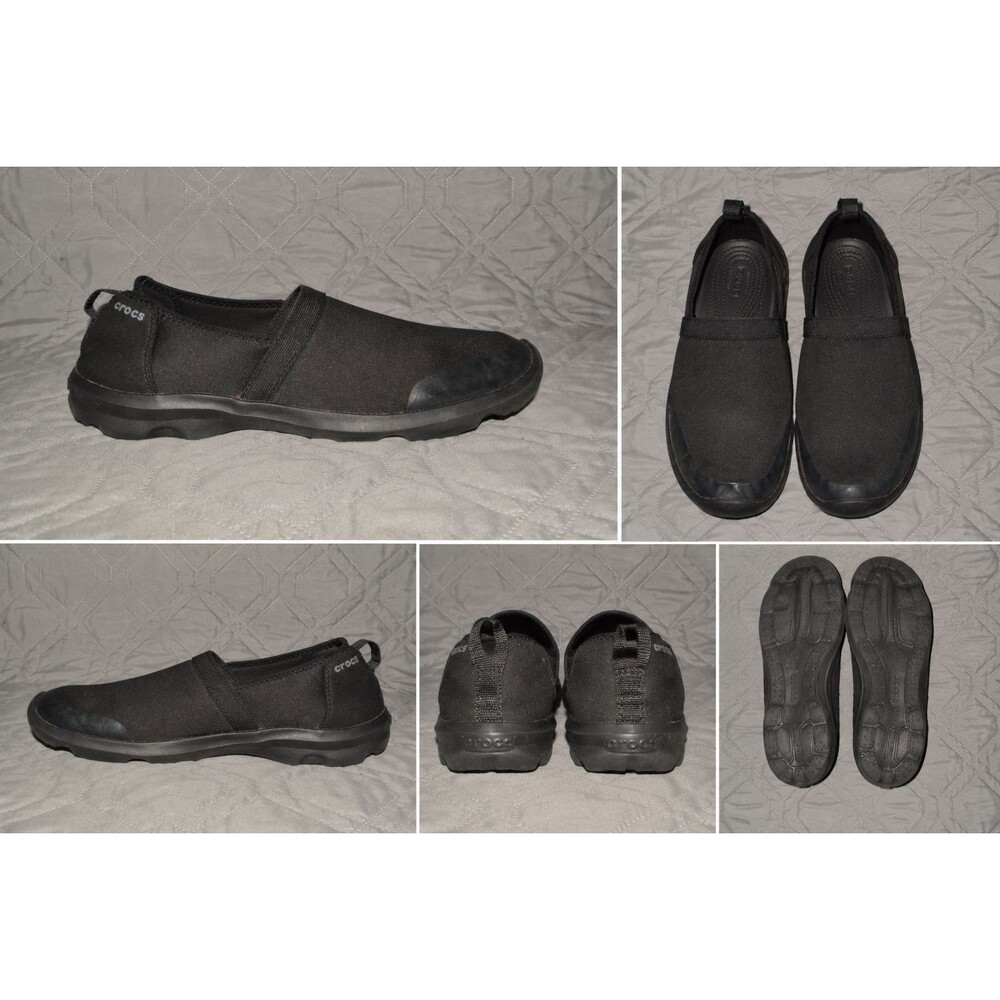 Crocs Women’s Size 9 Black Slip On Comfort Shoes Casual Lightweight Flats